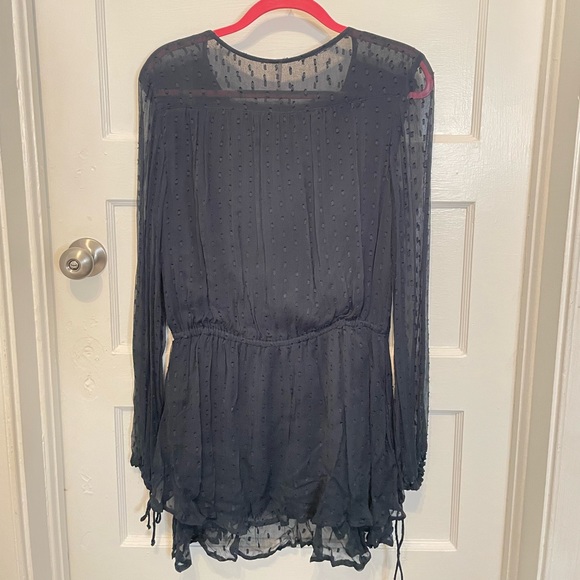 Free People Dahlia Drop Waist Mini Dress Green - XS - Picture 5 of 6